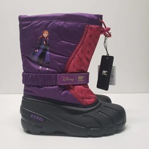 SOREL x Frozen Anna Flurry Weather Resistant Snow Boot Youth Size 5m